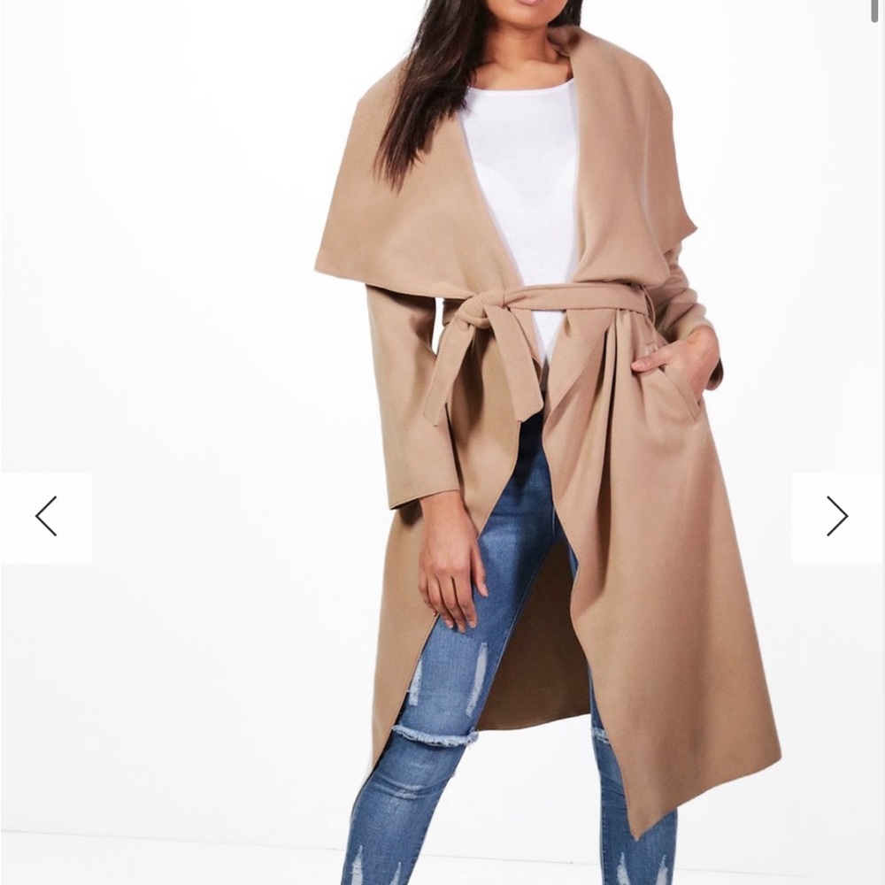 Boohoo waterfall coat